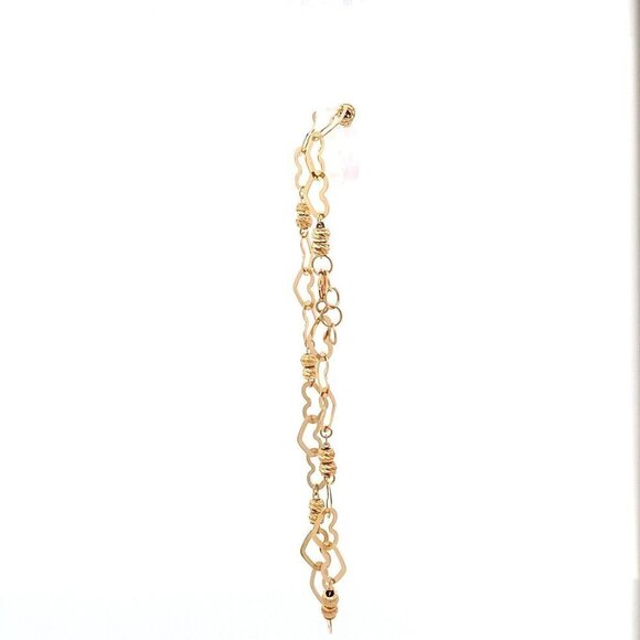 18K Yellow Gold Bracelet Heart Beads 2.46 grams 7.5 inches - Picture 12 of 12